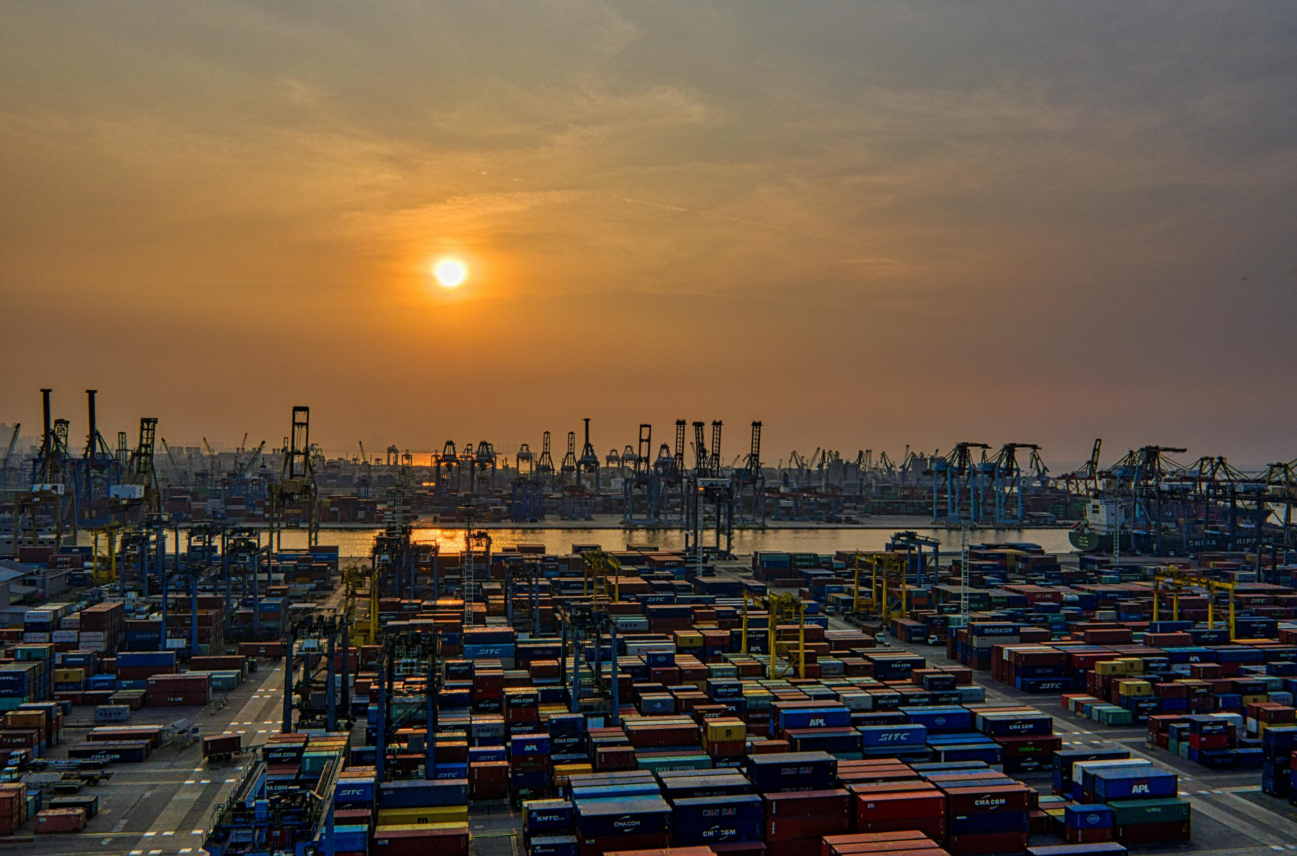 Seaport during Golden Hour